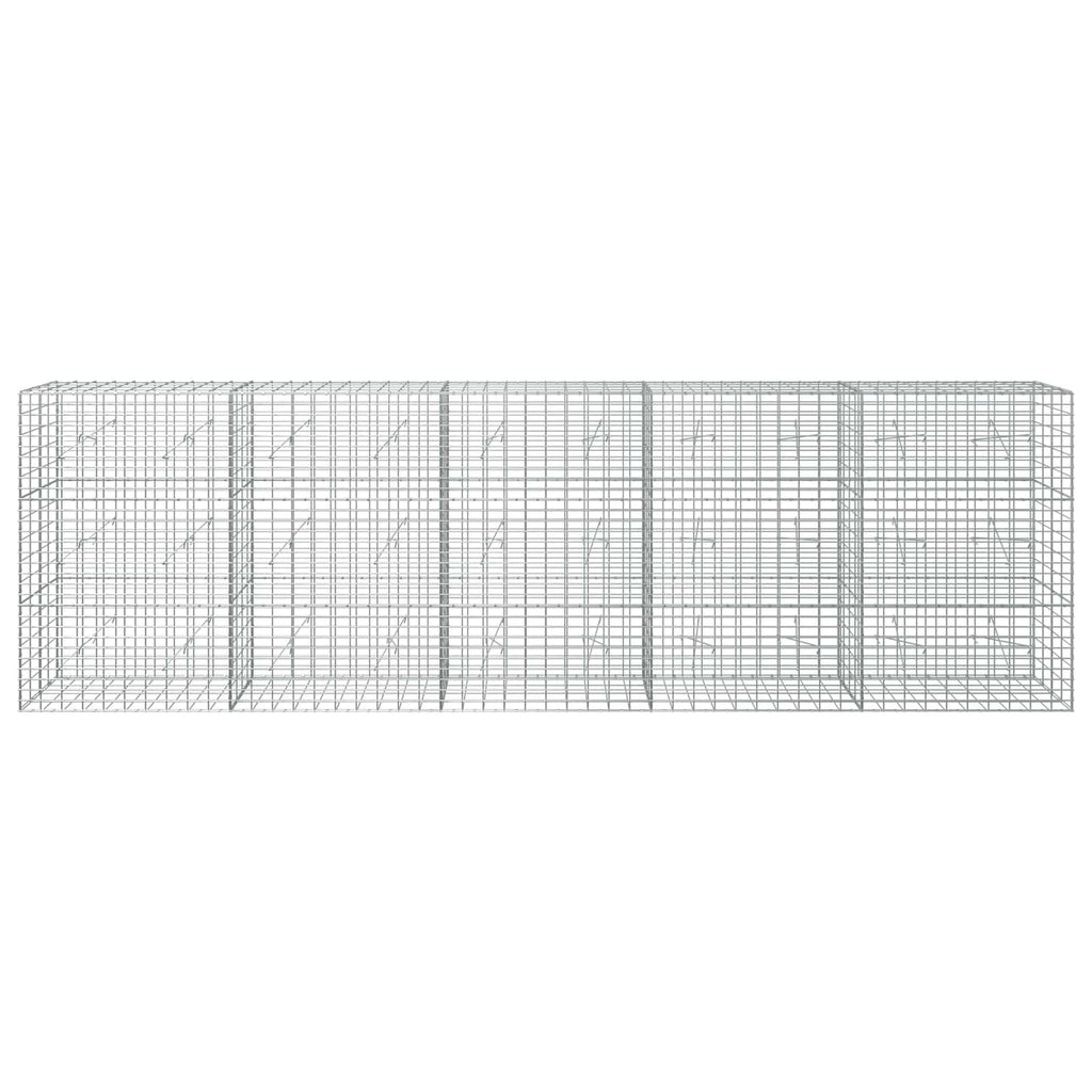 vidaXL Gabion z drutem 5 mm i siatką 5x10 cm 500x20x150 cm