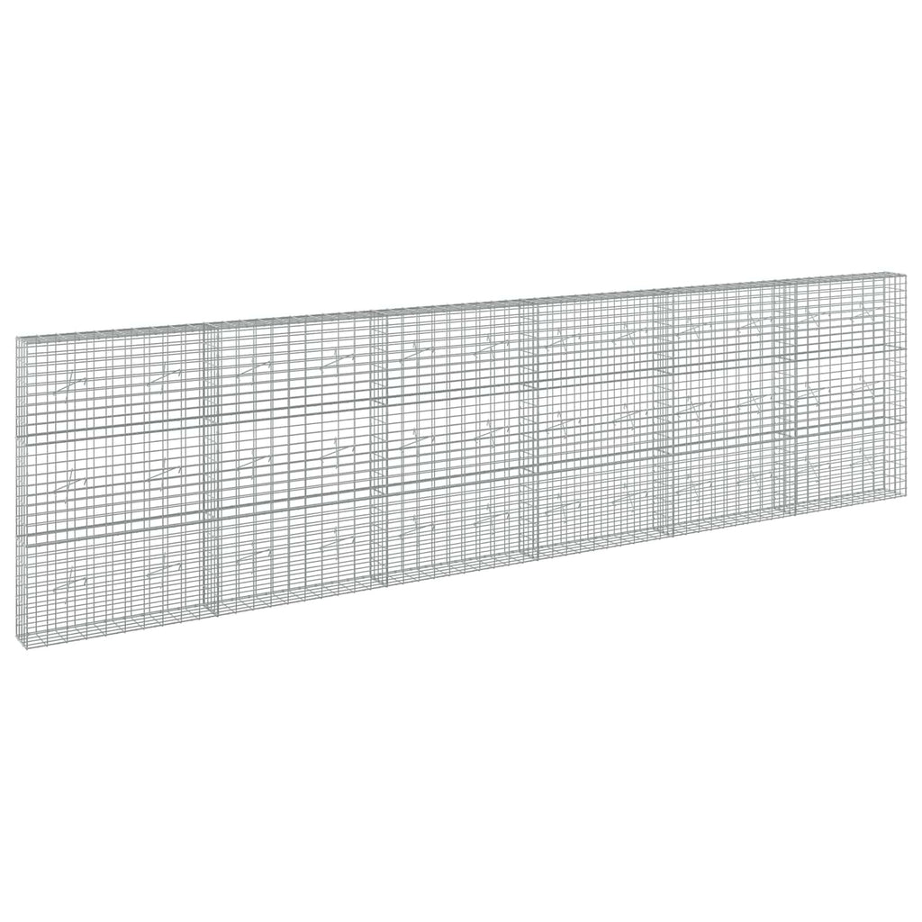 vidaXL Gabion z drutem 5 mm i siatką 5x10 cm 600x20x150 cm