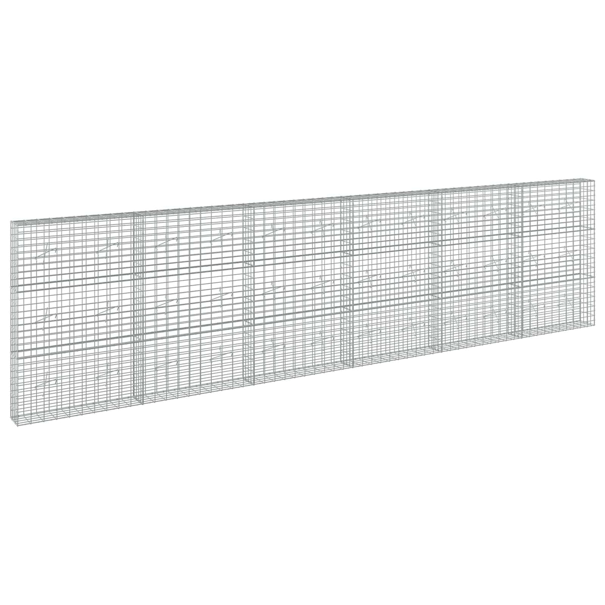 vidaXL Gabion z drutem 5 mm i siatką 5x10 cm 600x20x150 cm