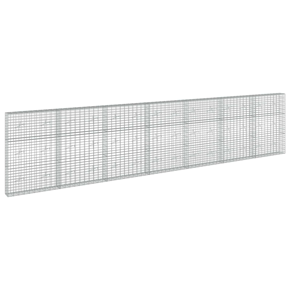 vidaXL Gabion z drutem 5 mm i siatką 5x10 cm 700x20x150 cm