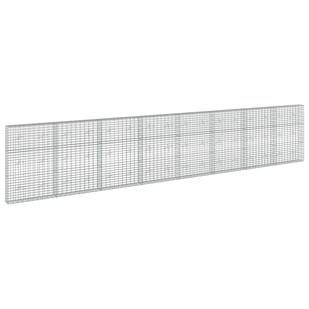 vidaXL Gabion z drutem 5 mm i siatką 5x10 cm 800x20x150 cm