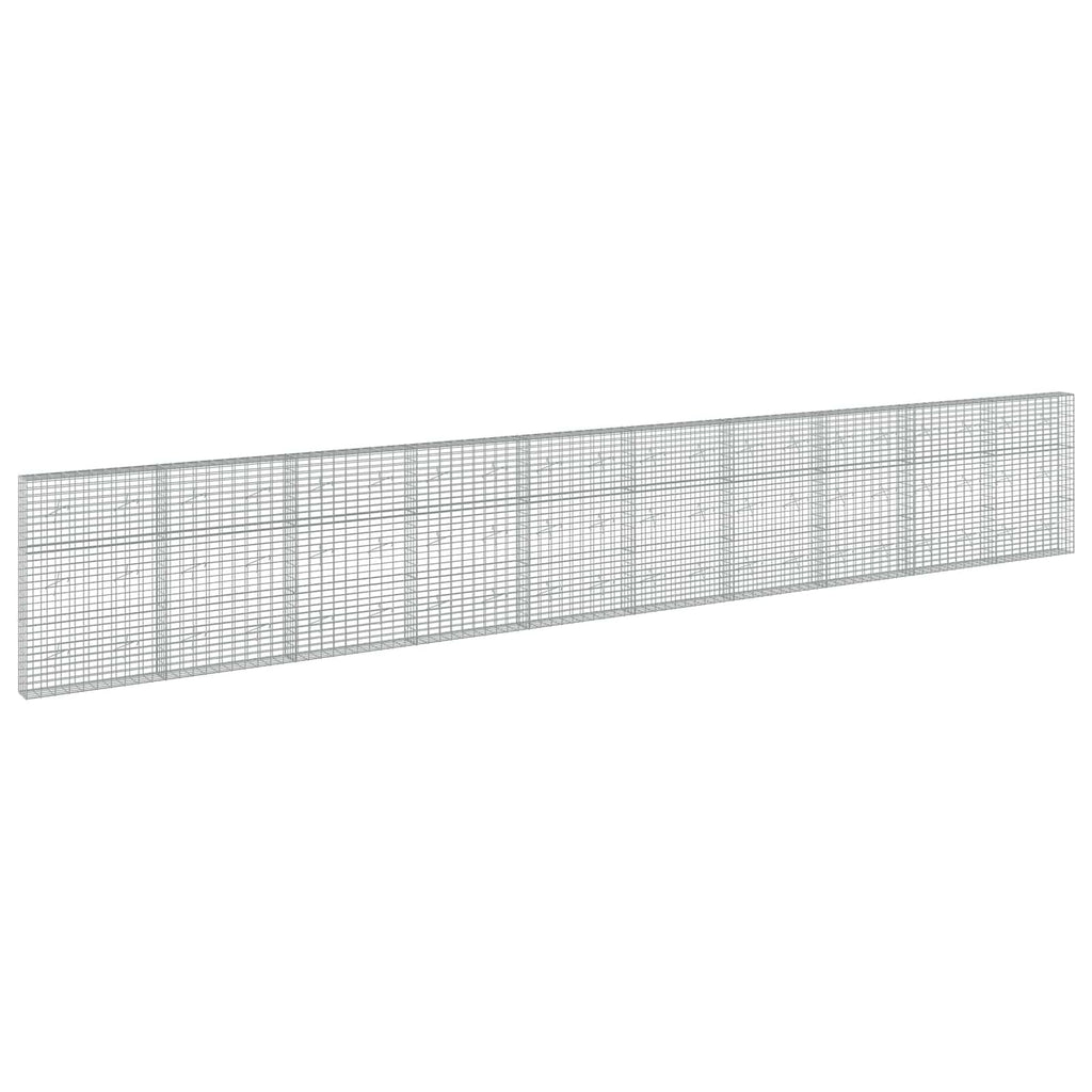 vidaXL Gabion z drutem 5 mm i siatką 5x10 cm 1000x20x150 cm