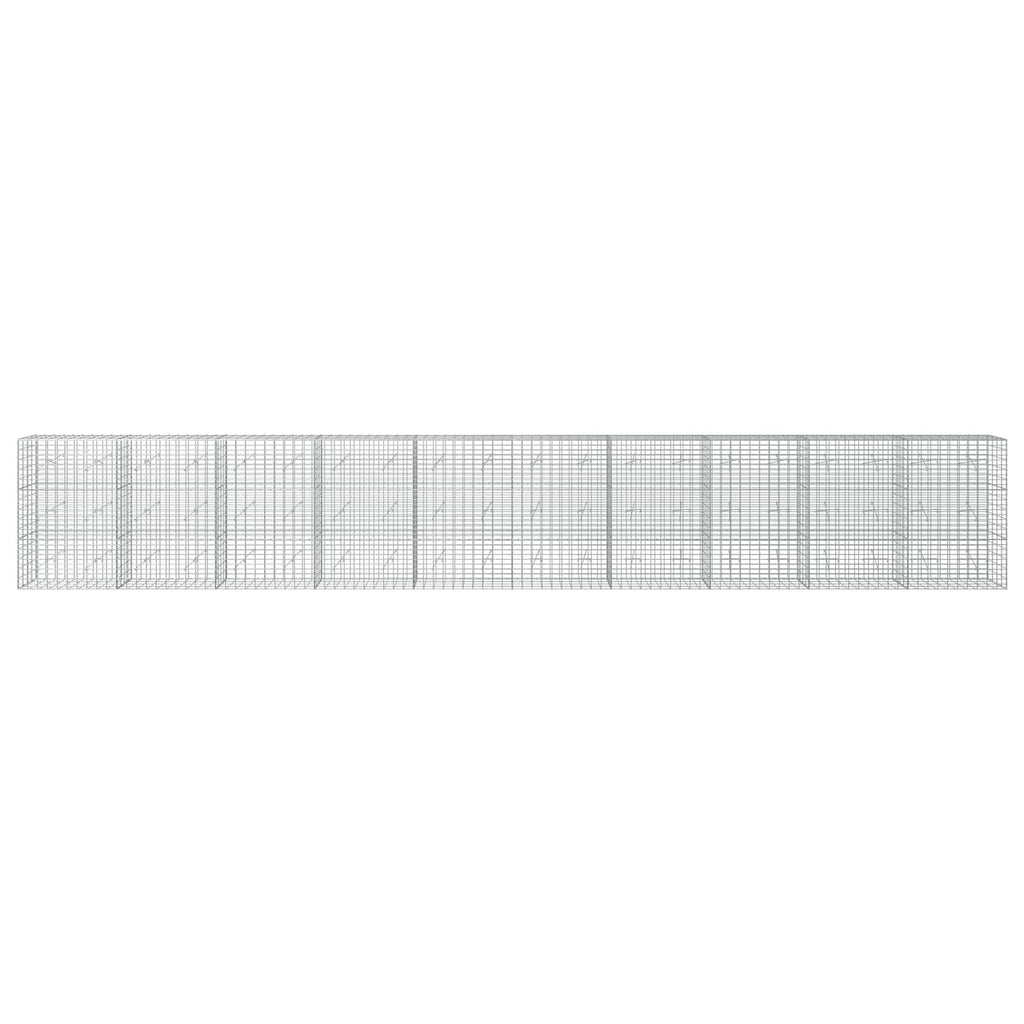 vidaXL Gabion z drutem 5 mm i siatką 5x10 cm 1000x20x150 cm