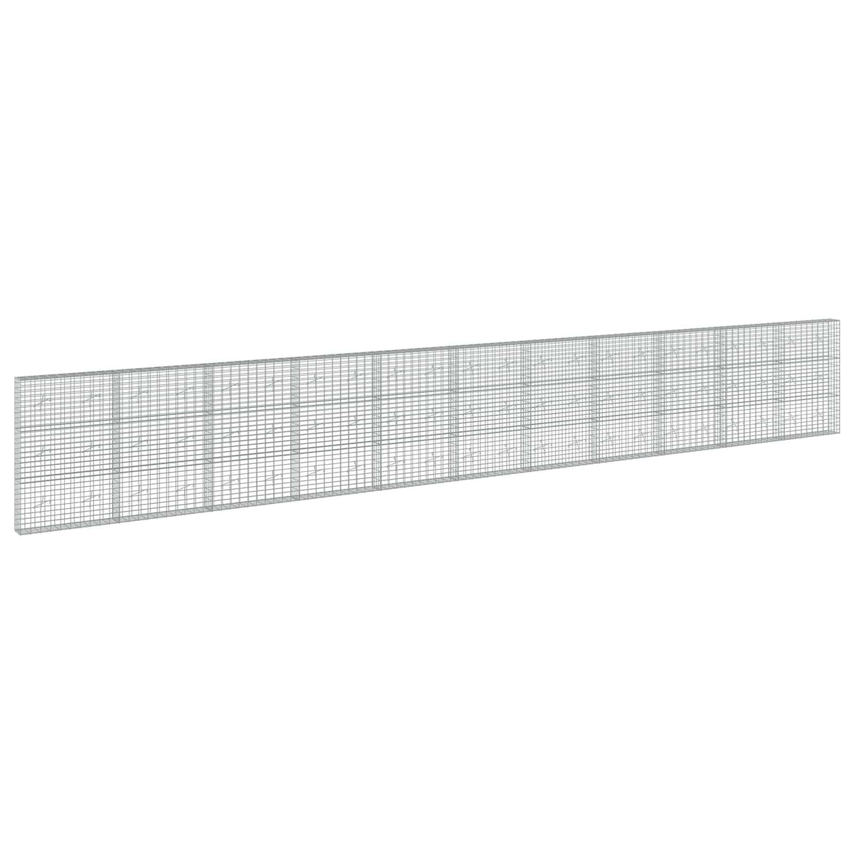 vidaXL Gabion z drutem 5 mm i siatką 5x10 cm 1100x20x150 cm