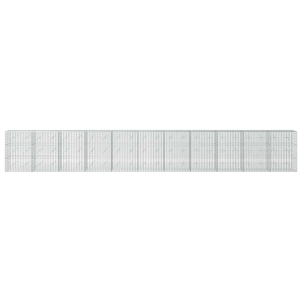 vidaXL Gabion z drutem 5 mm i siatką 5x10 cm 1100x20x150 cm