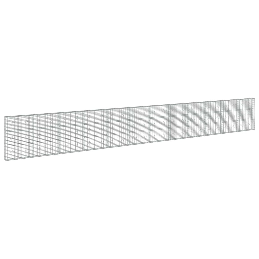 vidaXL Gabion z drutem 5 mm i siatką 5x10 cm 1200x20x150 cm