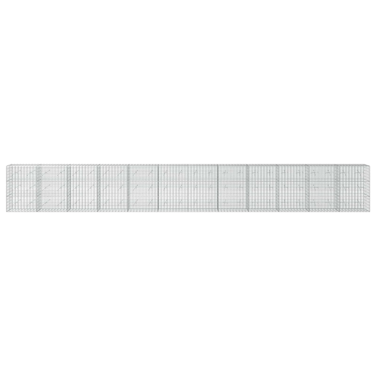 vidaXL Gabion z drutem 5 mm i siatką 5x10 cm 1200x20x150 cm