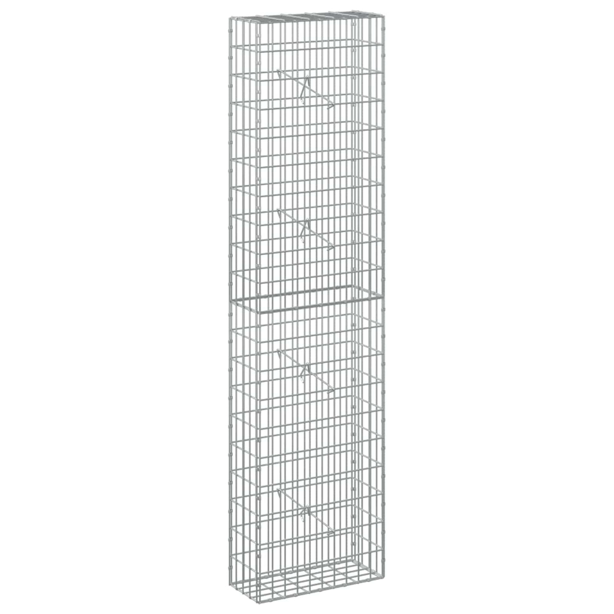 vidaXL Gabion z drutem 5 mm i siatką 5x10 cm 50x20x200 cm