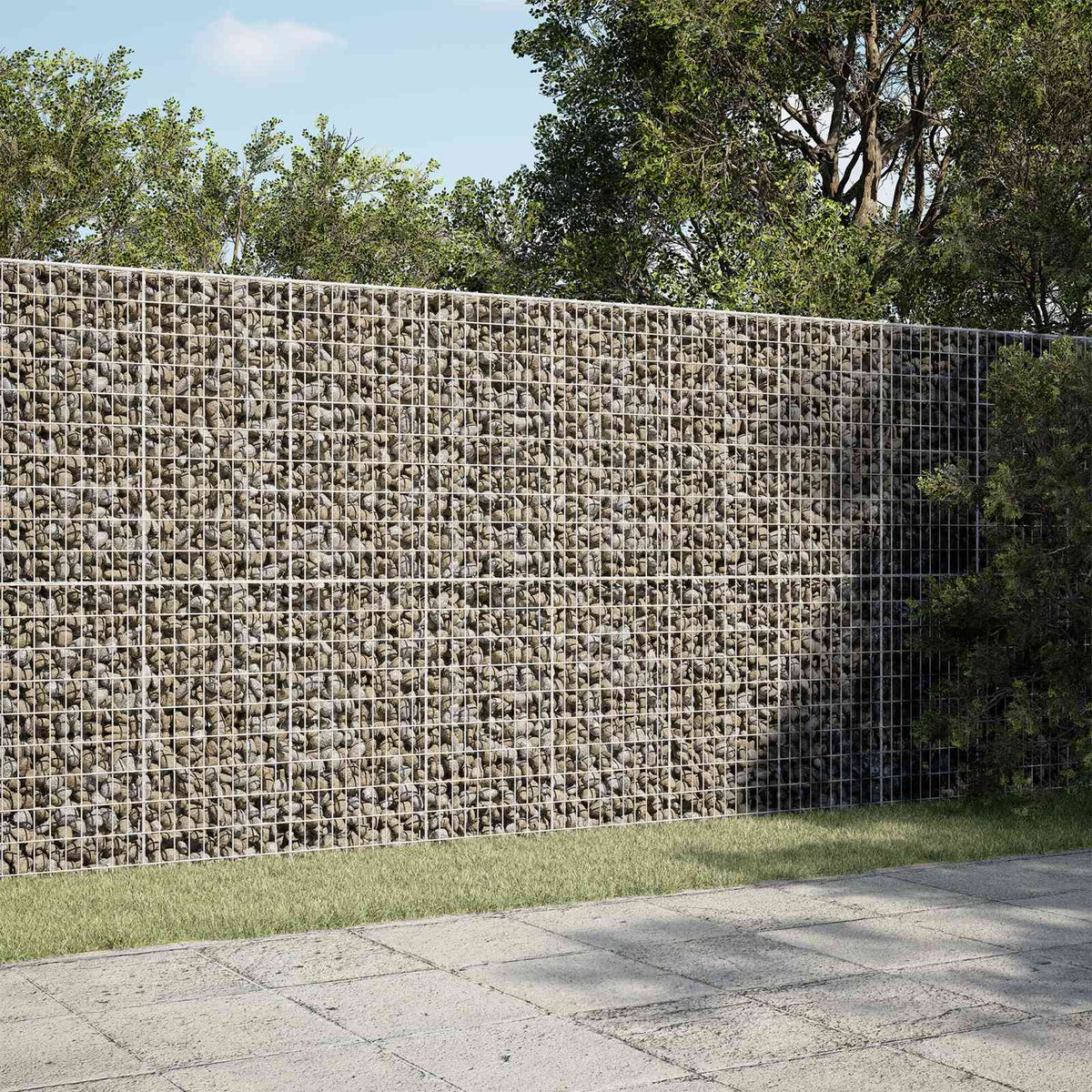 vidaXL Gabion z drutem 5 mm i siatką 5x10 cm 200x20x200 cm