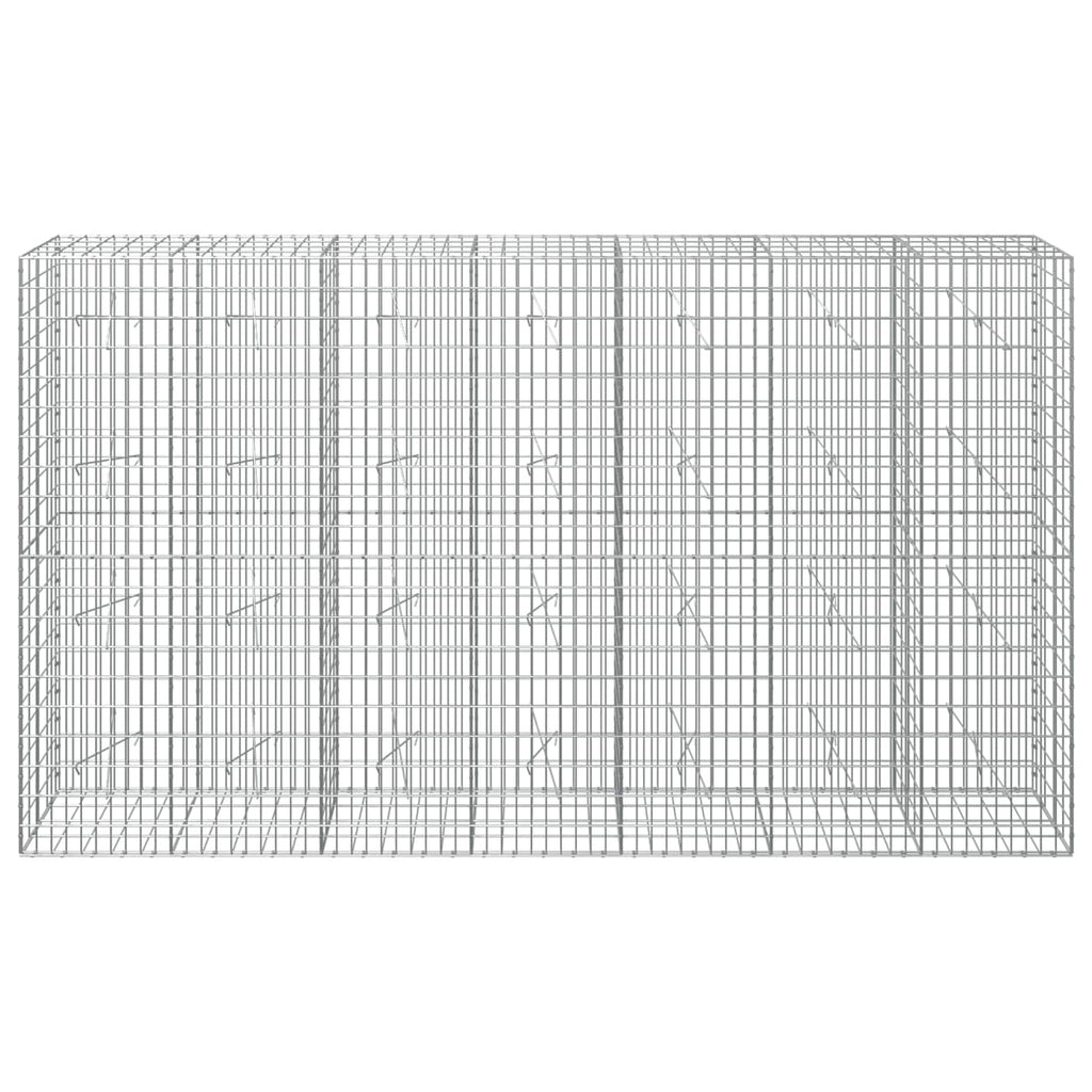 vidaXL Gabion z drutem 5 mm i siatką 5x10 cm 350x20x200 cm