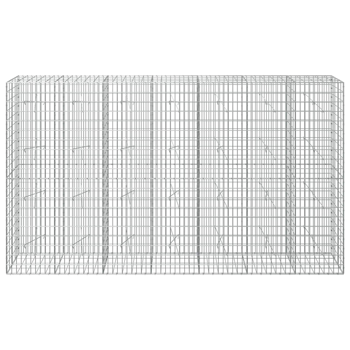 vidaXL Gabion z drutem 5 mm i siatką 5x10 cm 350x20x200 cm