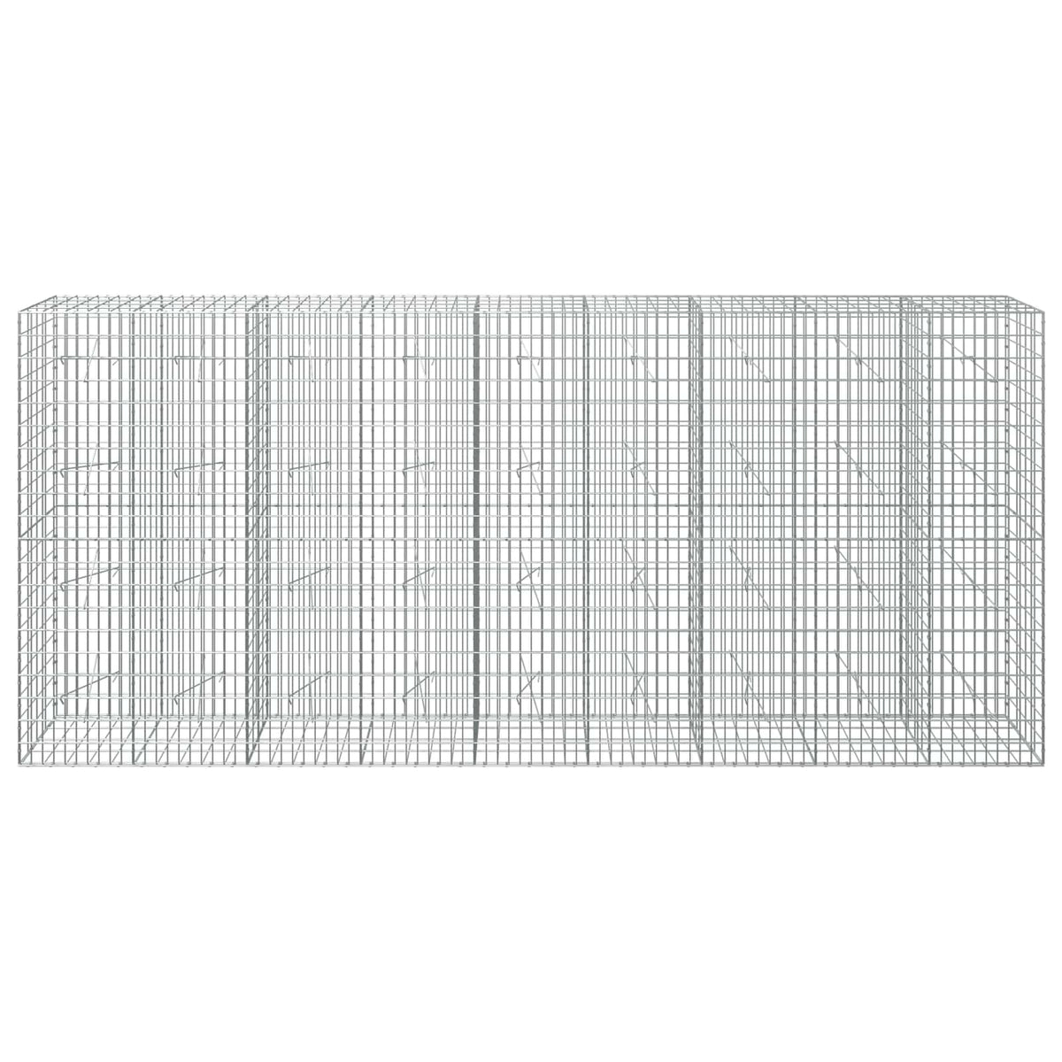 vidaXL Gabion z drutem 5 mm i siatką 5x10 cm 450x20x200 cm