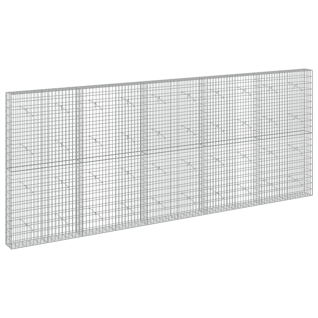 vidaXL Gabion z drutem 5 mm i siatką 5x10 cm 500x20x200 cm