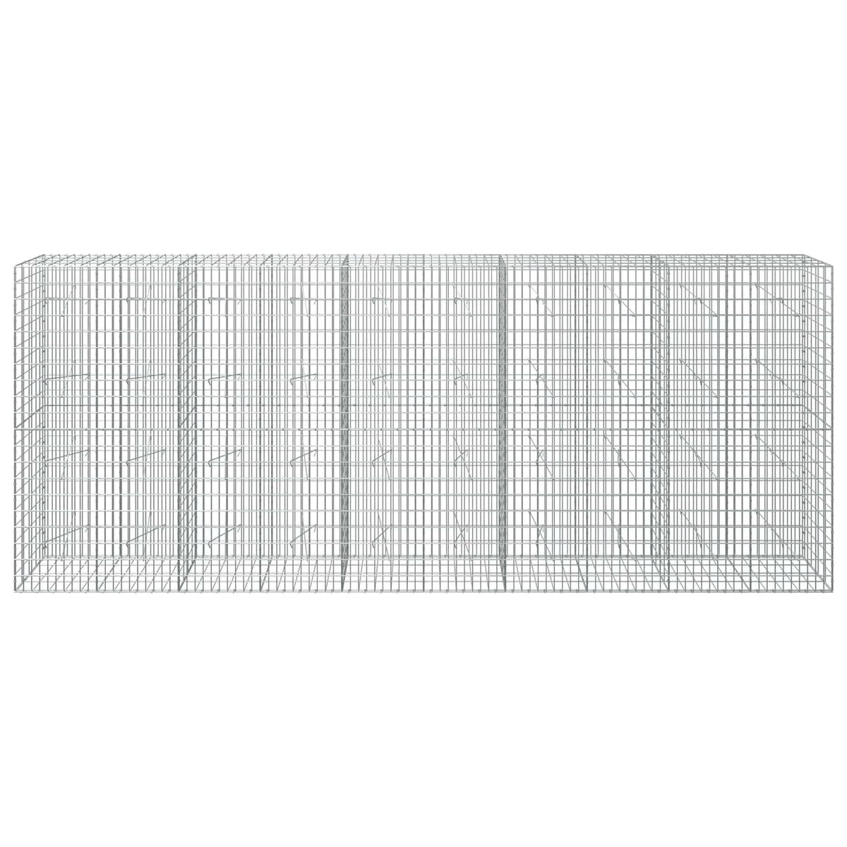 vidaXL Gabion z drutem 5 mm i siatką 5x10 cm 500x20x200 cm