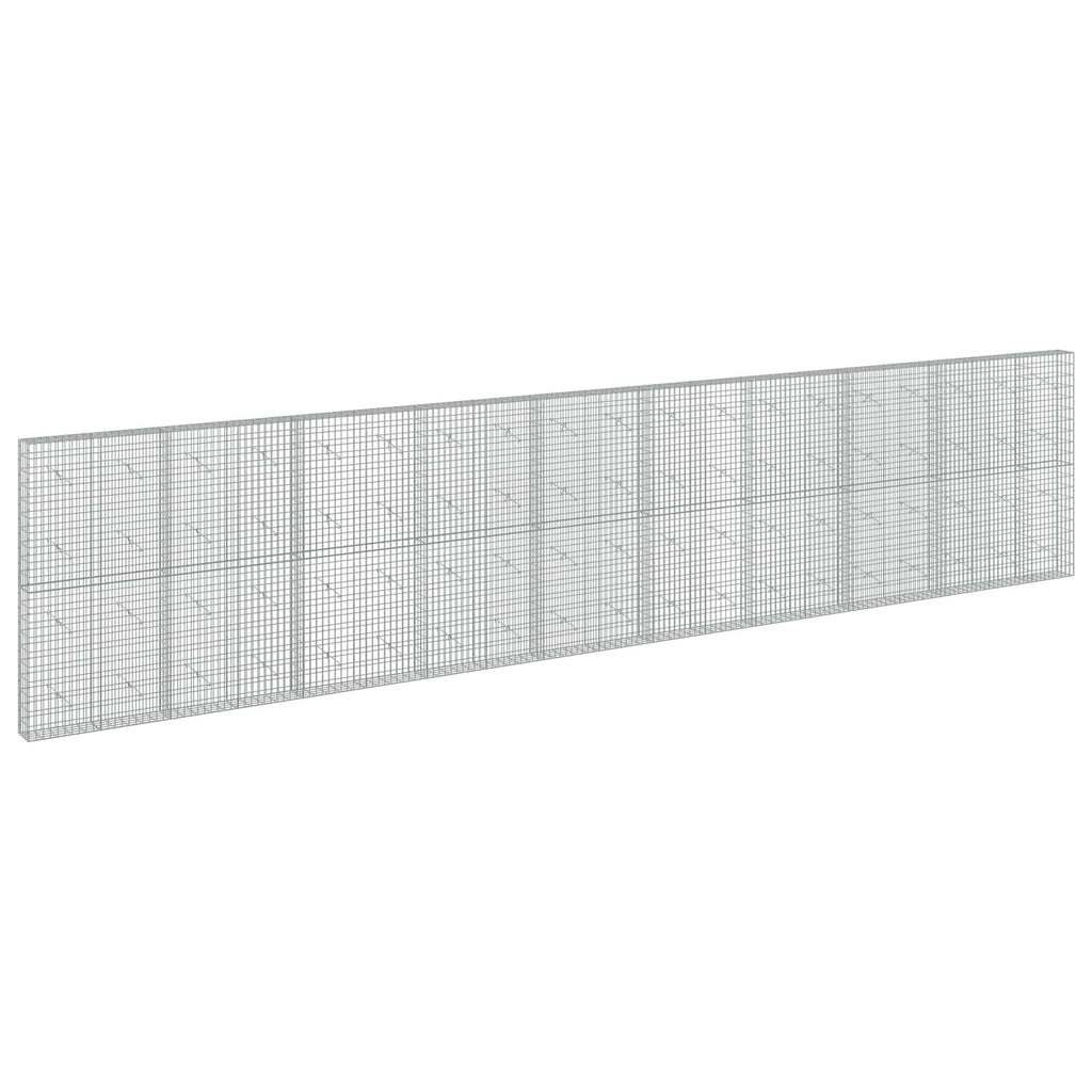 vidaXL Gabion z drutem 5 mm i siatką 5x10 cm 950x20x200 cm