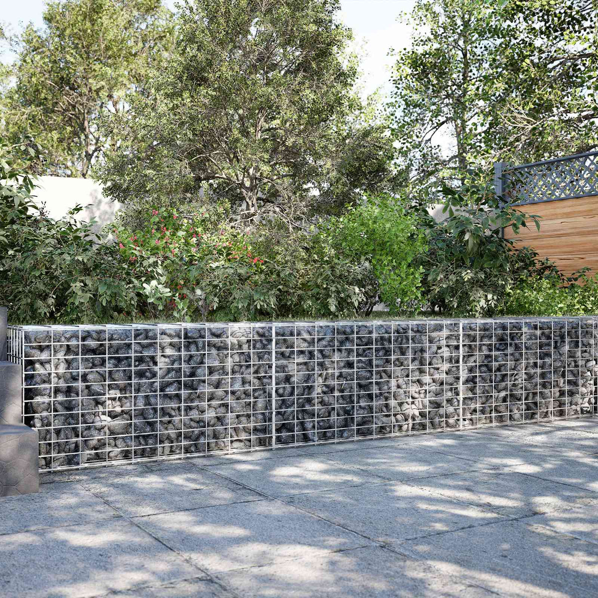 vidaXL Gabion z drutem 5 mm i siatką 5x10 cm 250x30x50 cm