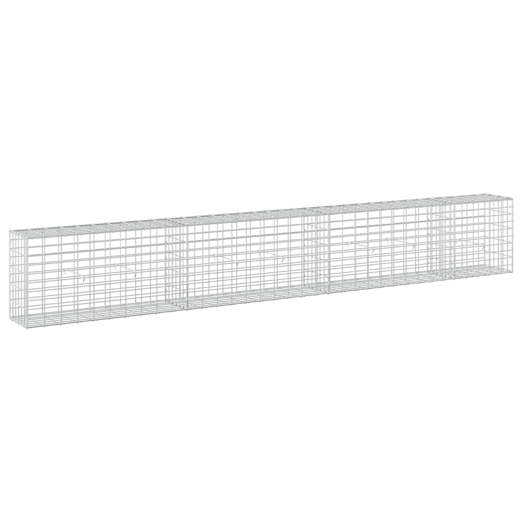 vidaXL Gabion z drutem 5 mm i siatką 5x10 cm 350x30x50 cm