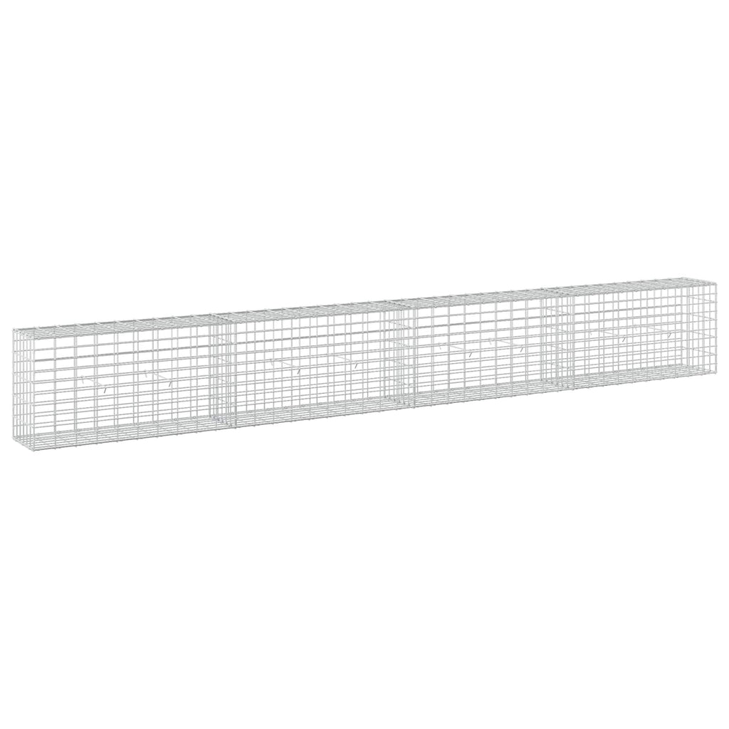 vidaXL Gabion z drutem 5 mm i siatką 5x10 cm 400x30x50 cm