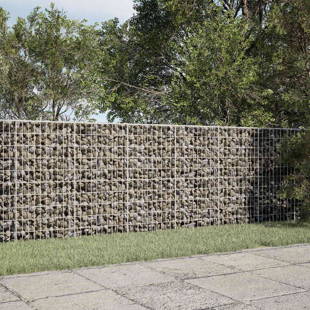 vidaXL Gabion z drutem 5 mm i siatką 5x10 cm 300x30x100 cm