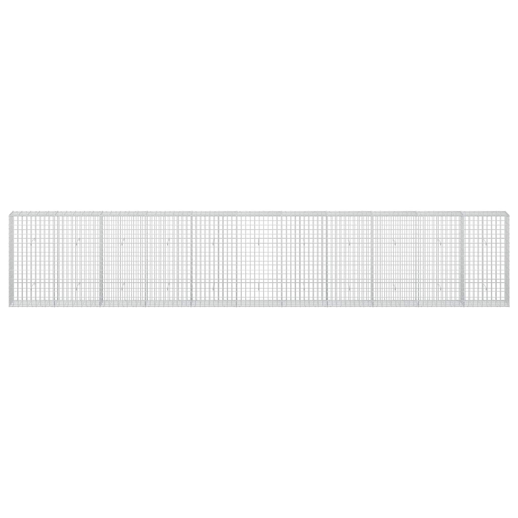 vidaXL Gabion z drutem 5 mm i siatką 5x10 cm 550x30x100 cm