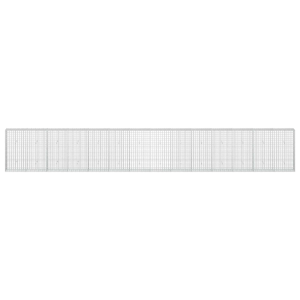 vidaXL Gabion z drutem 5 mm i siatką 5x10 cm 700x30x100 cm