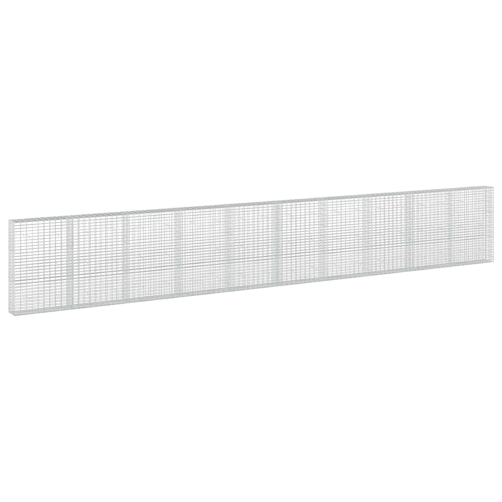 vidaXL Gabion z drutem 5 mm i siatką 5x10 cm 1000x30x150 cm