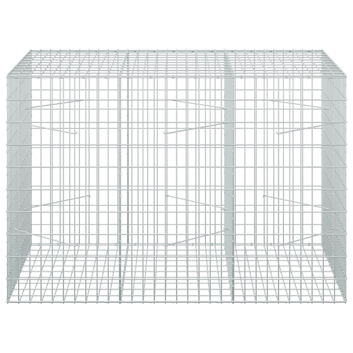 vidaXL Gabion z drutu 5 mm i siatką 5x10 cm 150x100x100 cm