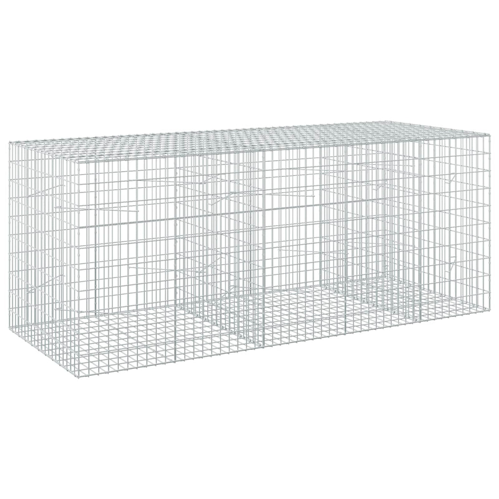 vidaXL Gabion z drutem 5 mm i siatką 5x10 cm 250x100x100 cm