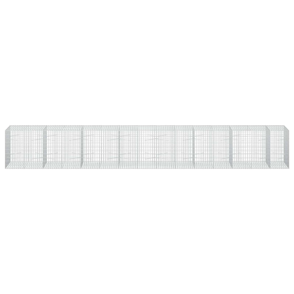 vidaXL Gabion z drutem 5 mm i siatką 5x10 cm 750x100x100 cm