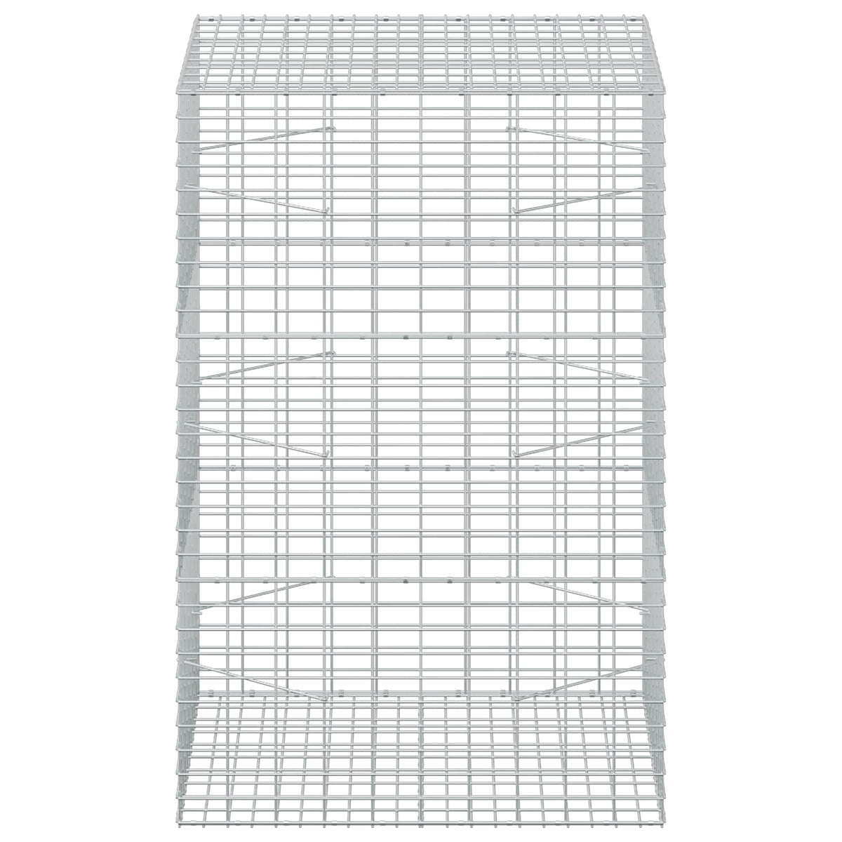 vidaXL Gabion z drutem 5 mm i siatką 5x10 cm 100x100x150 cm
