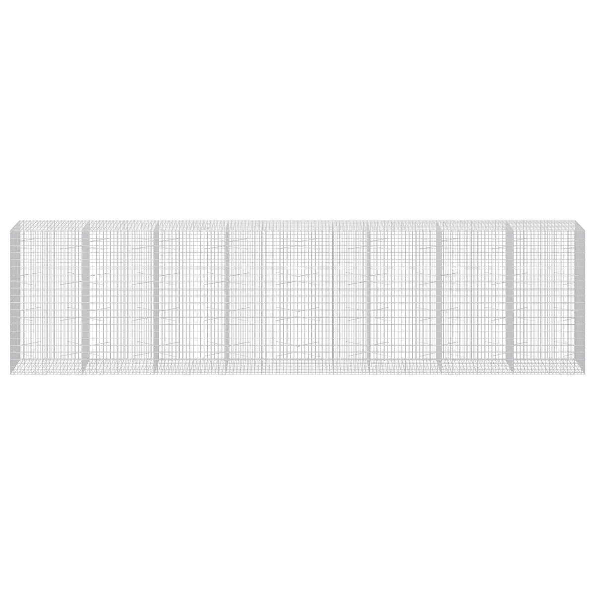 vidaXL Gabion z drutem 5 mm i siatką 5x10 cm 800x100x200 cm