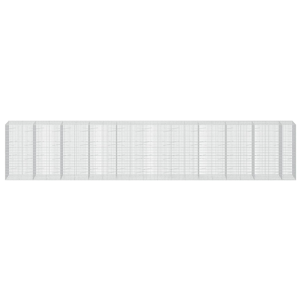 vidaXL Gabion z drutem 5 mm i siatką 5x10 cm 1050x100x200 cm