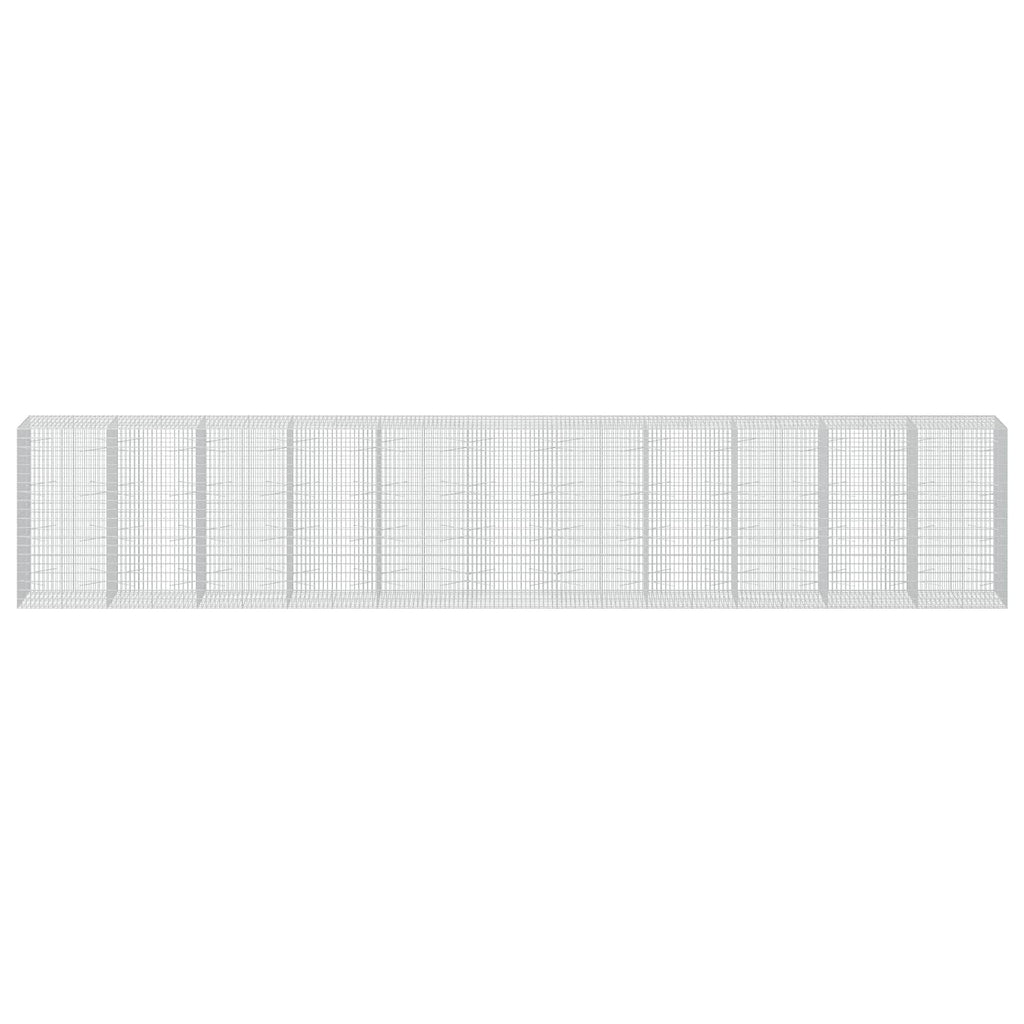 vidaXL Gabion z drutem 5 mm i siatką 5x10 cm 1100x100x200 cm