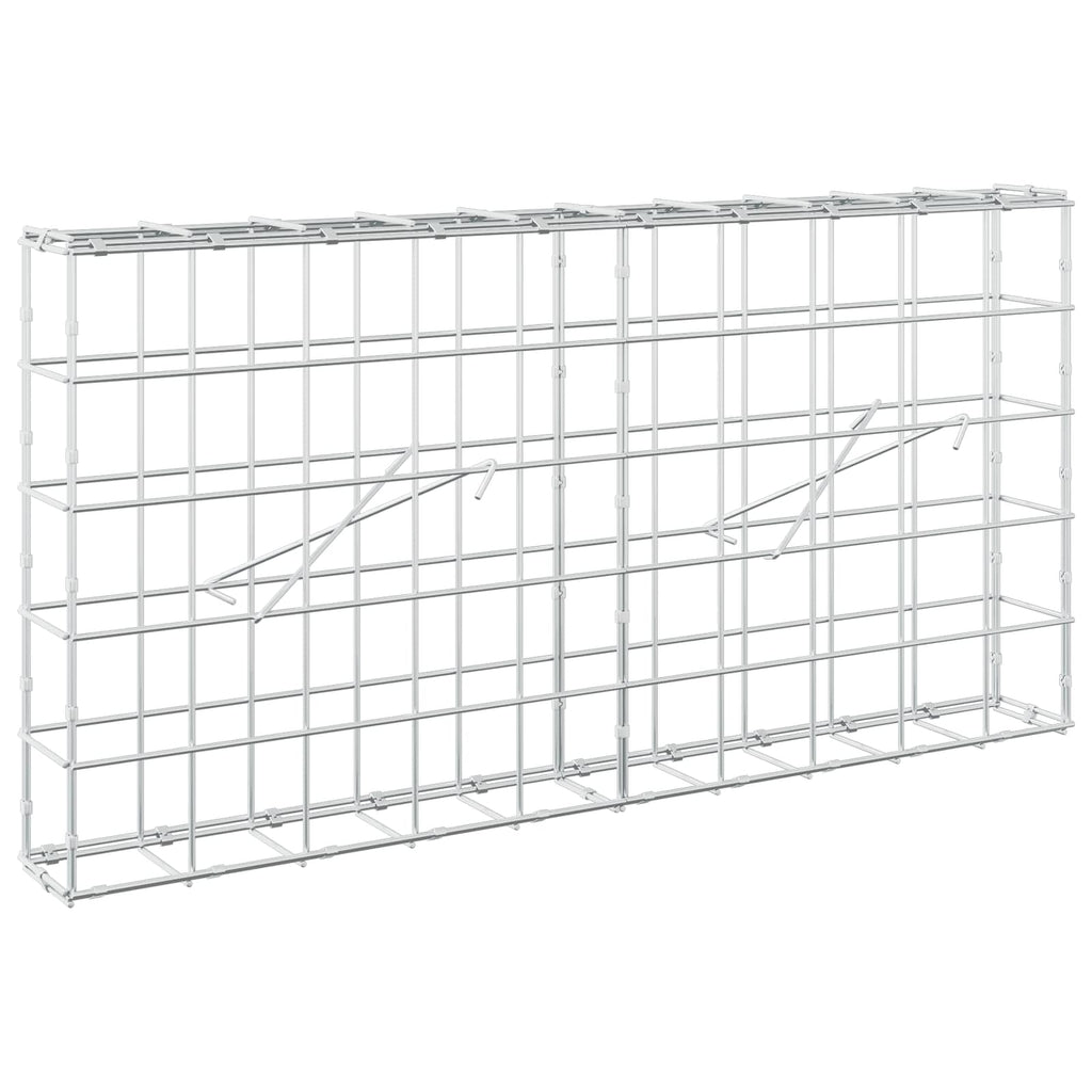 vidaXL Gabion z drutem 5 mm i siatką 10x10 cm 100x10x50 cm