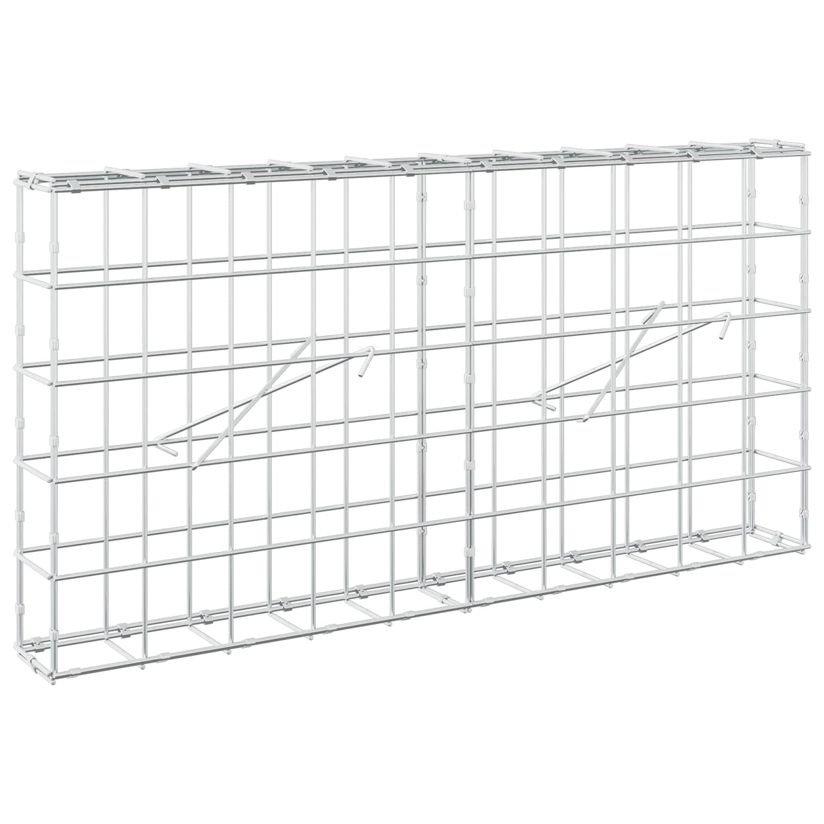vidaXL Gabion z drutem 5 mm i siatką 10x10 cm 100x10x50 cm