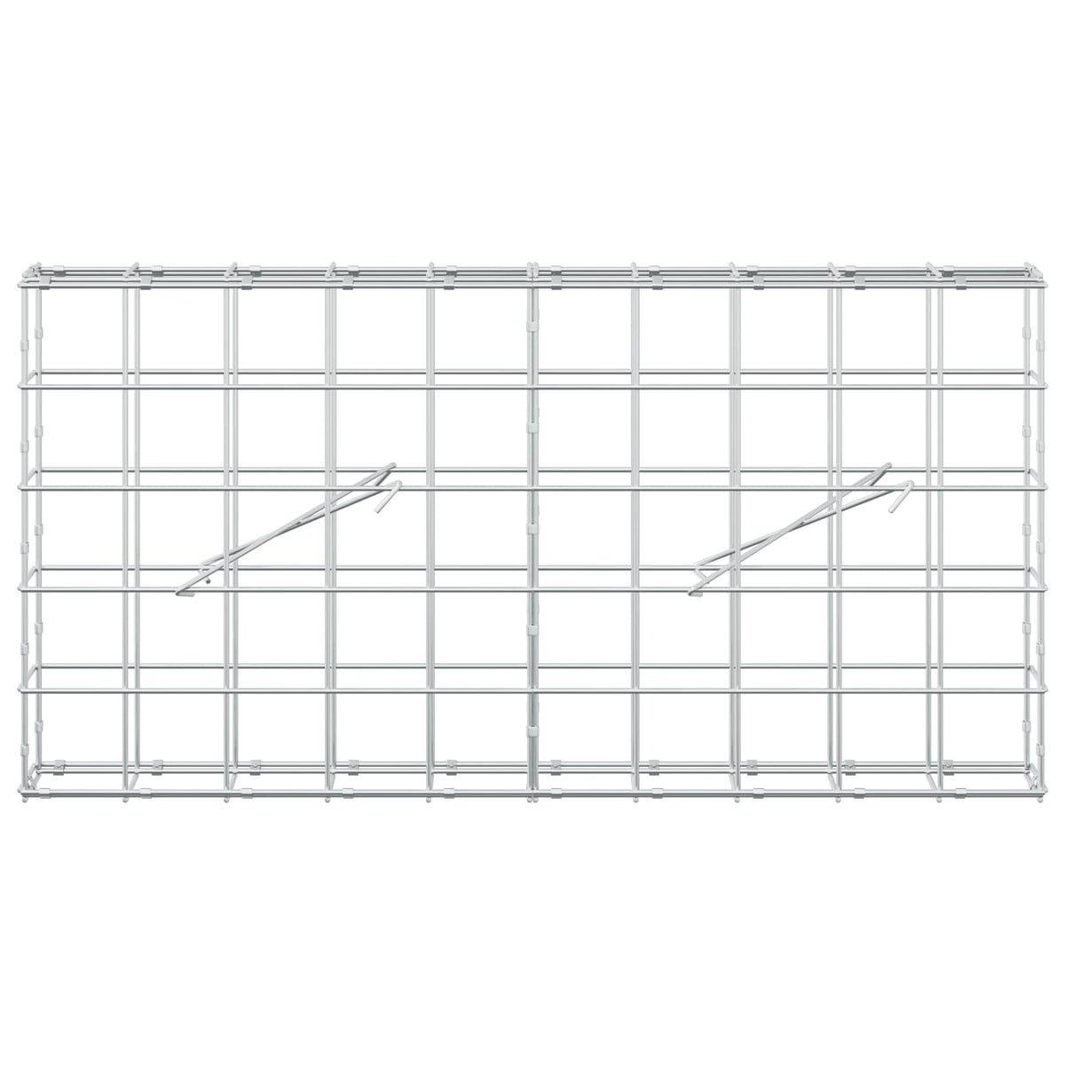 vidaXL Gabion z drutem 5 mm i siatką 10x10 cm 100x10x50 cm