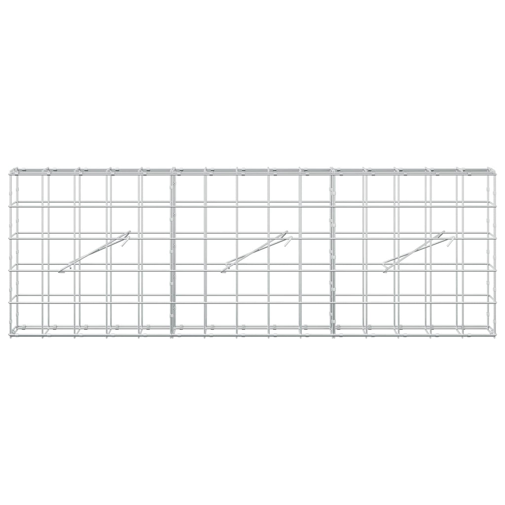 vidaXL Gabion z drutem 5 mm i siatką 10x10 cm 150x10x50 cm