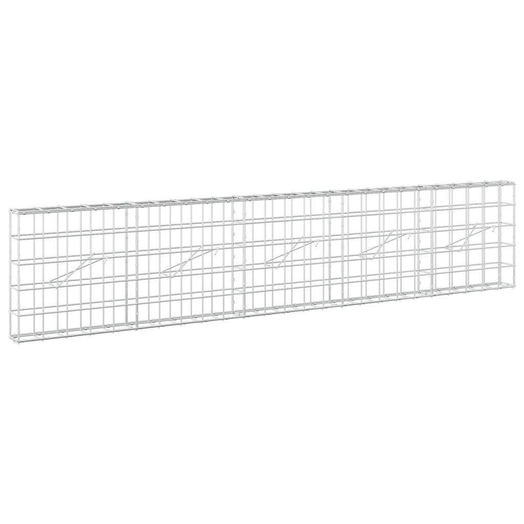 vidaXL Gabion z drutem 5 mm i siatką 10x10 cm 250x10x50 cm