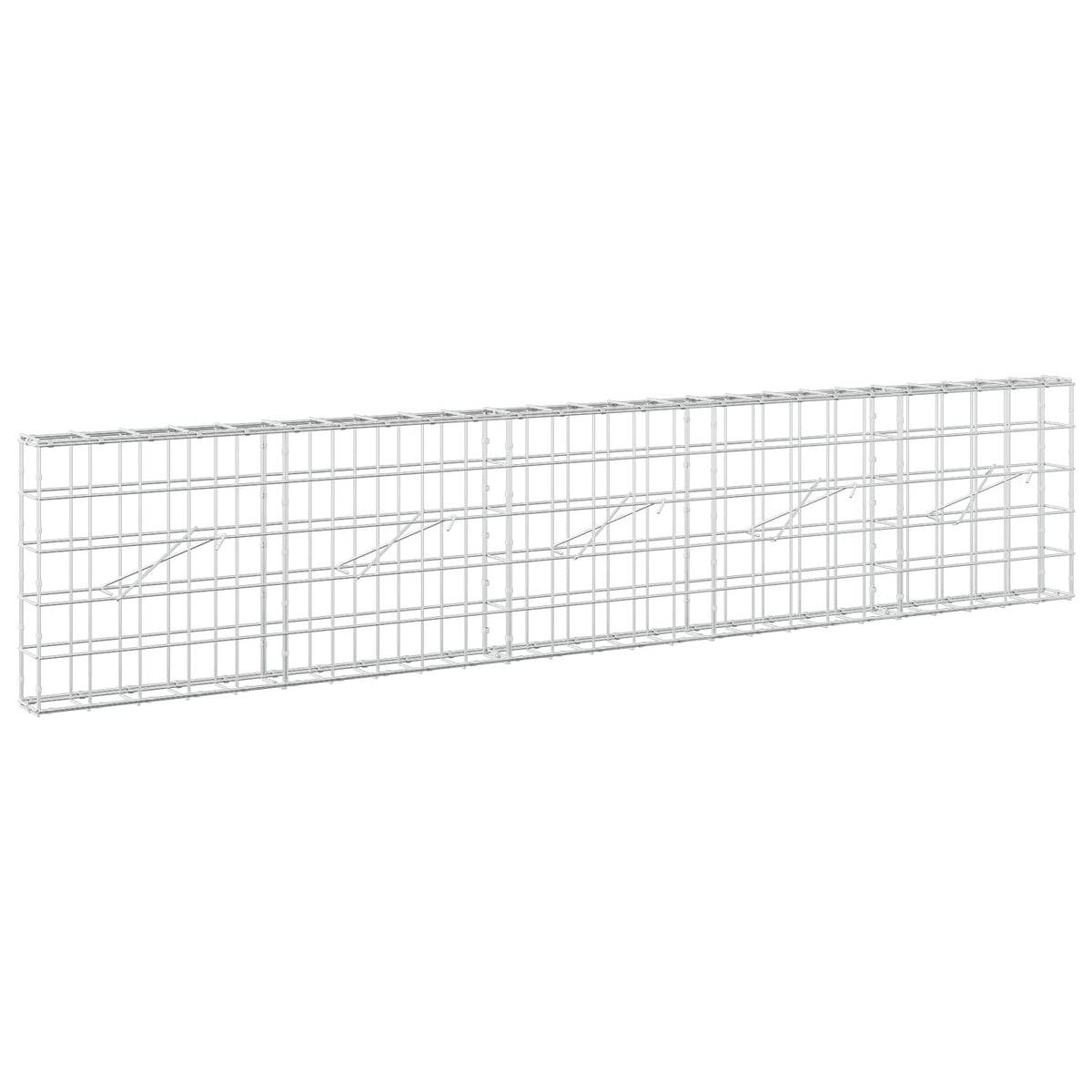 vidaXL Gabion z drutem 5 mm i siatką 10x10 cm 250x10x50 cm