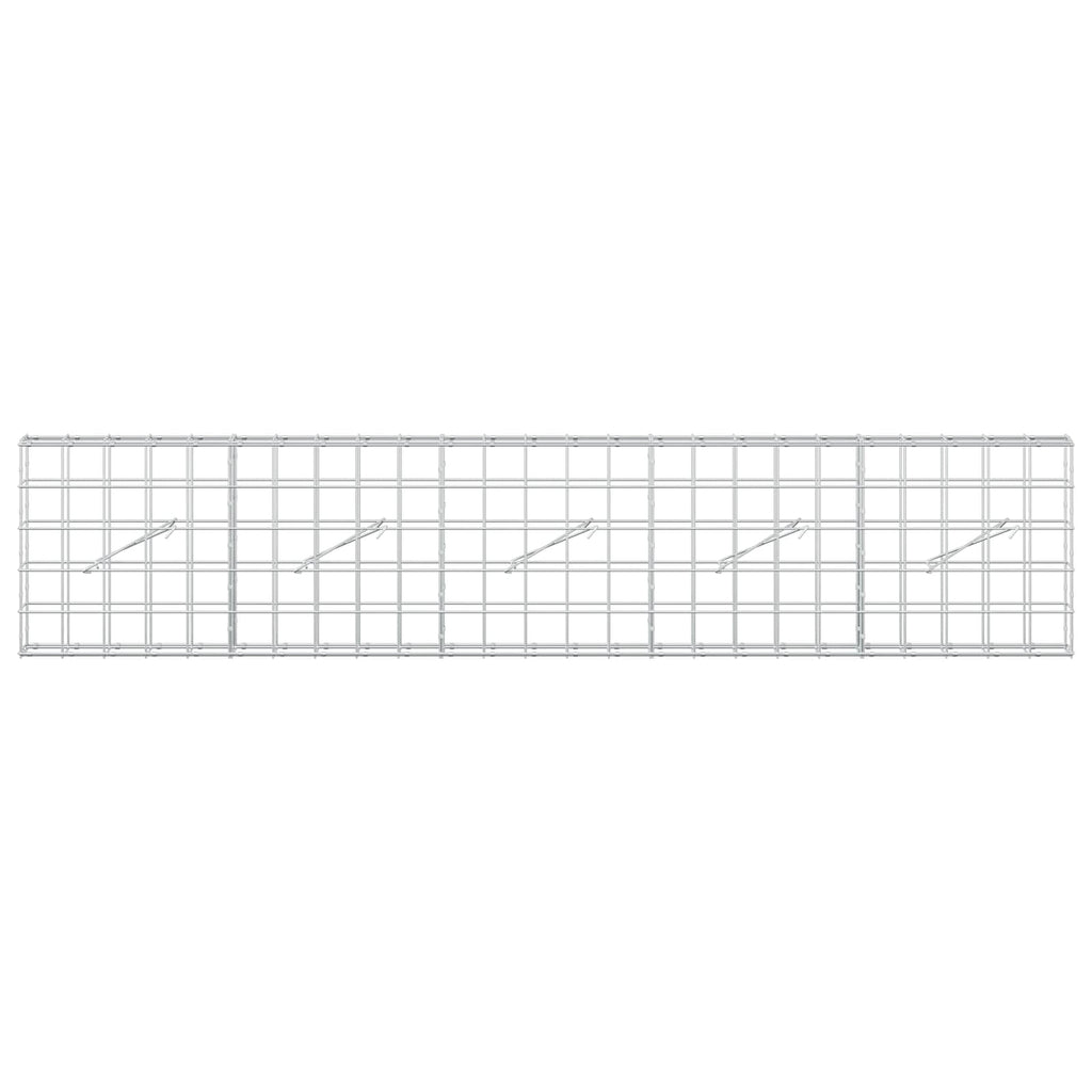 vidaXL Gabion z drutem 5 mm i siatką 10x10 cm 250x10x50 cm