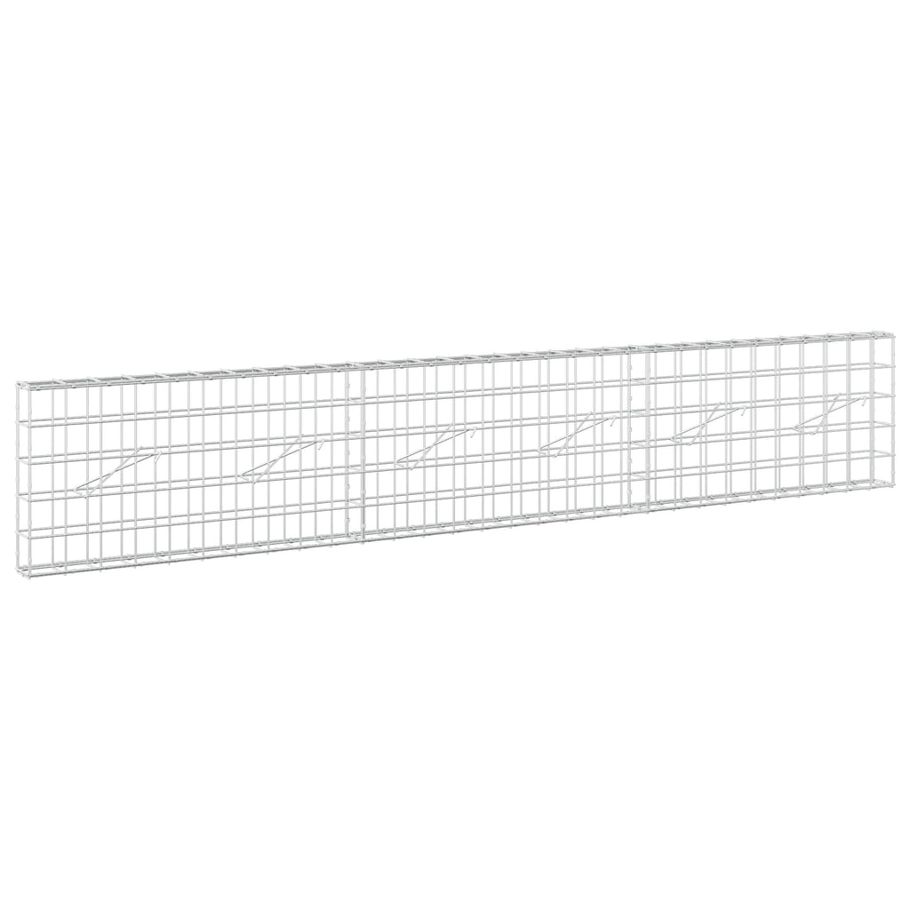 vidaXL Gabion z drutem 5 mm i siatką 10x10 cm 300x10x50 cm
