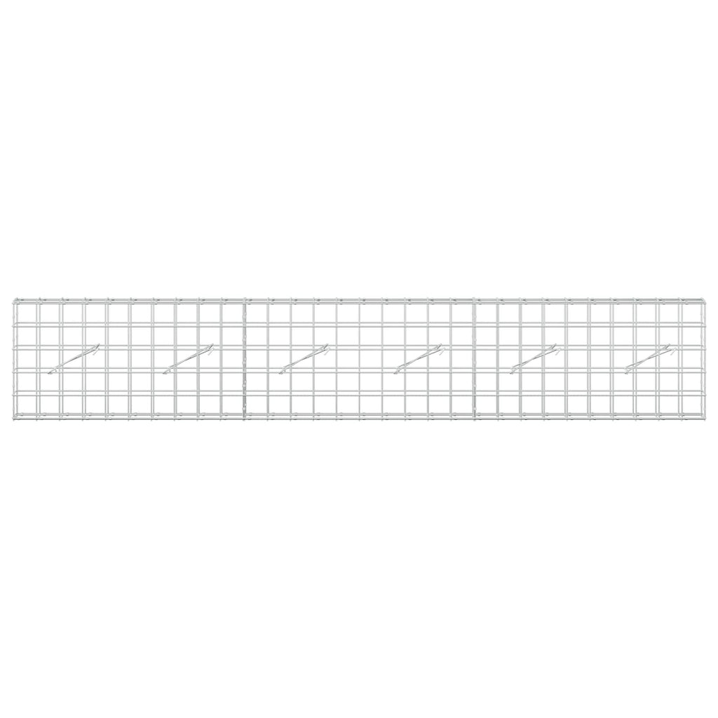 vidaXL Gabion z drutem 5 mm i siatką 10x10 cm 300x10x50 cm