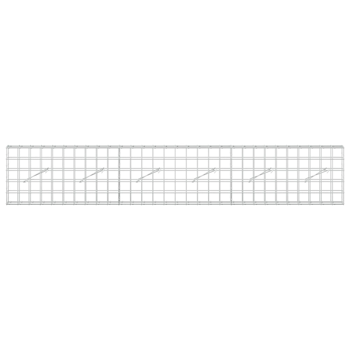 vidaXL Gabion z drutem 5 mm i siatką 10x10 cm 300x10x50 cm