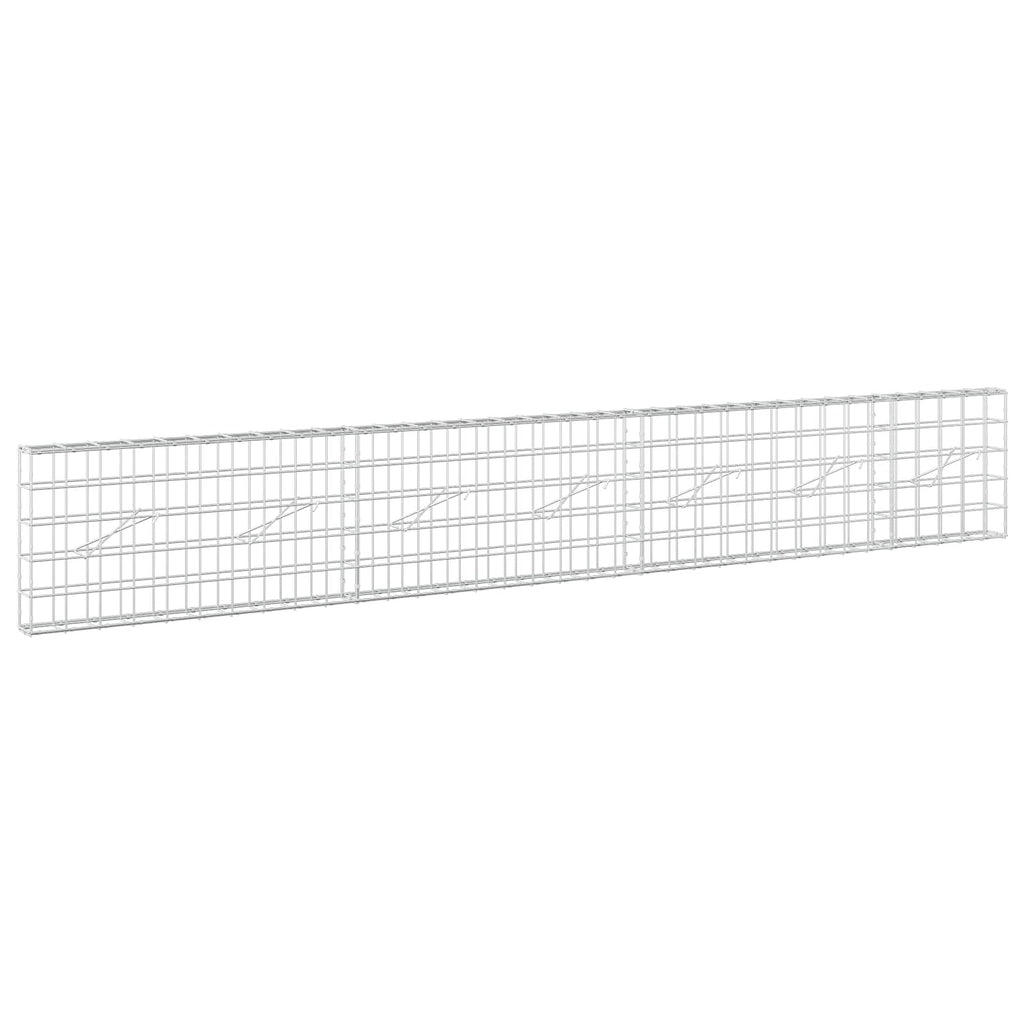 vidaXL Gabion z drutem 5 mm i siatką 10x10 cm 350x10x50 cm