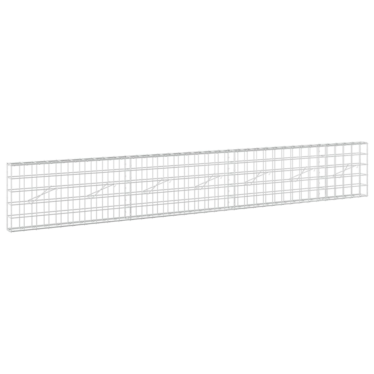 vidaXL Gabion z drutem 5 mm i siatką 10x10 cm 350x10x50 cm