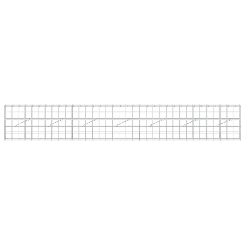 vidaXL Gabion z drutem 5 mm i siatką 10x10 cm 350x10x50 cm