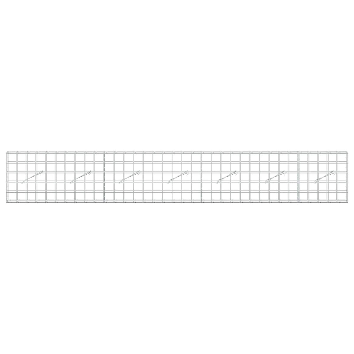 vidaXL Gabion z drutem 5 mm i siatką 10x10 cm 350x10x50 cm