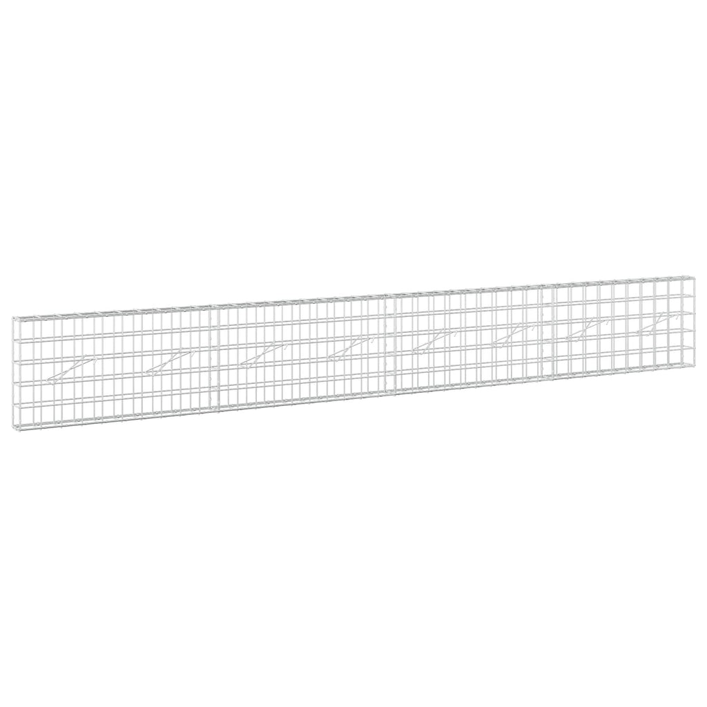 vidaXL Gabion z drutem 5 mm i siatką 10x10 cm 400x10x50 cm