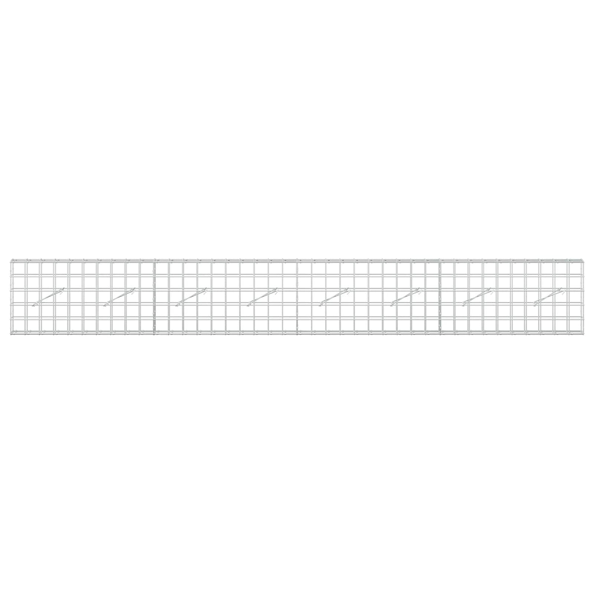 vidaXL Gabion z drutem 5 mm i siatką 10x10 cm 400x10x50 cm
