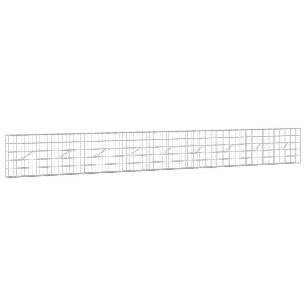 vidaXL Gabion z drutem 5 mm i siatką 10x10 cm 450x10x50 cm